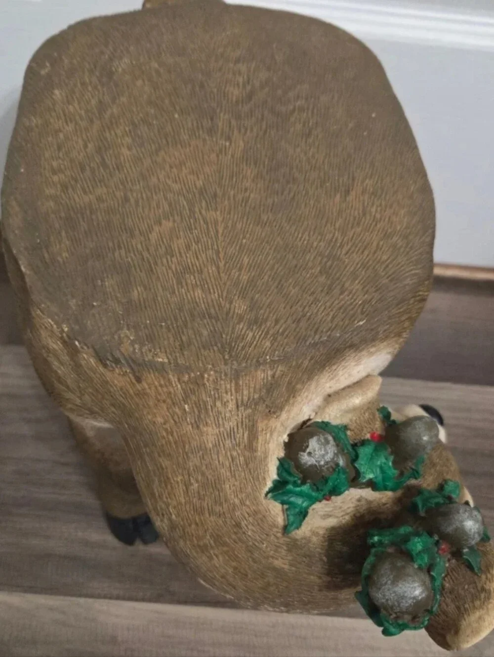 Christmas Deer Sculpted Resin Flat Top Plant Stand Foot Stool Animal Art 11